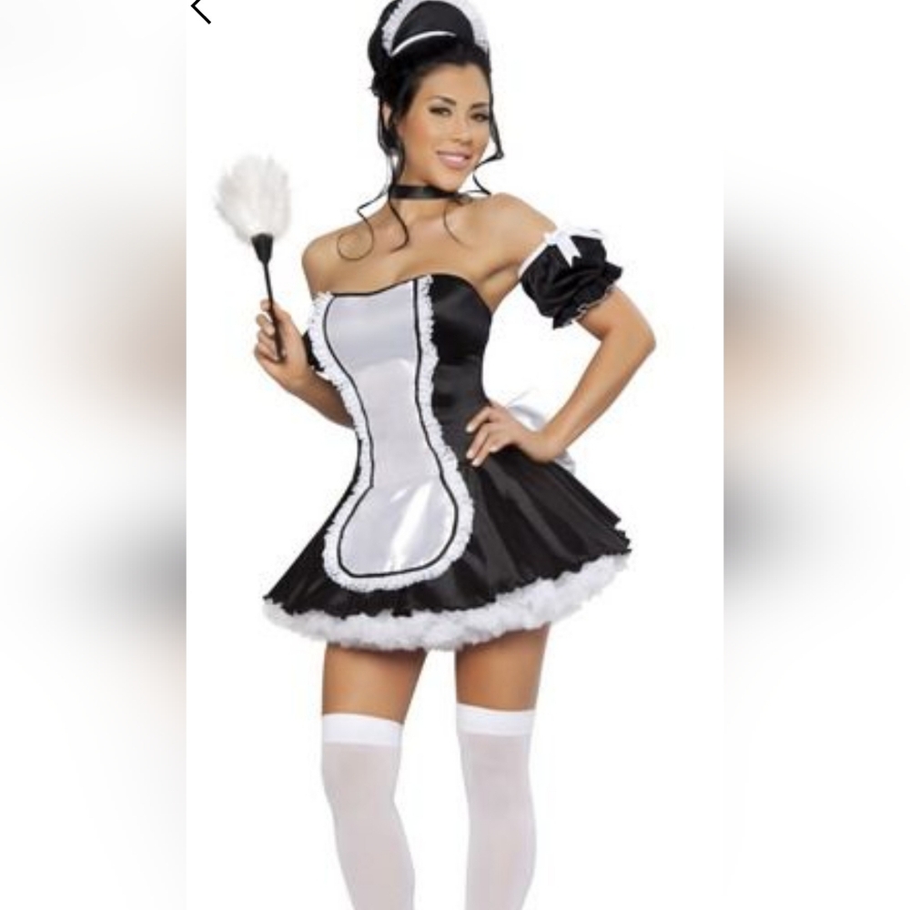 Roma Black and White French Maid Costume